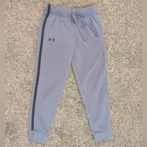 Under Armour Blue Joggers with Black Stripe